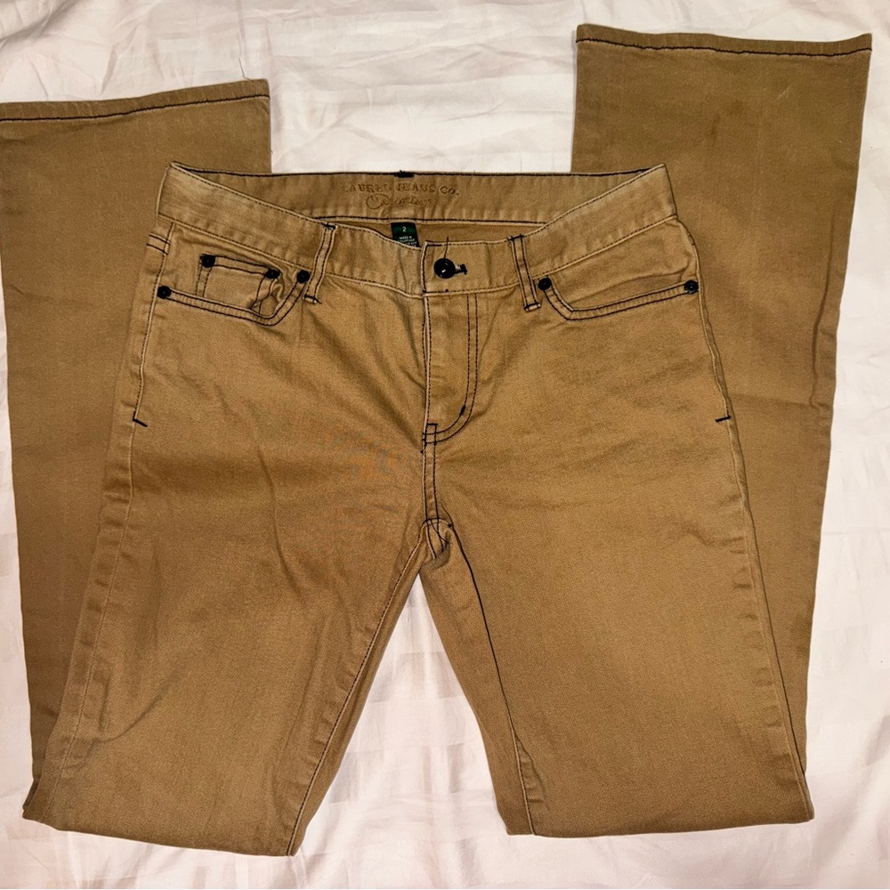 Lauren Ralph Lauren Women's Tan Boot Cut Jeans